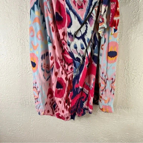 Farm Rio Crepe Boboikat Mini Wrap Mini Dress in Multi - Picture 8 of 13